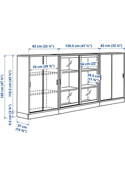 Konsol, Meşe Kaplama, 284X37X120 cm fırsatları