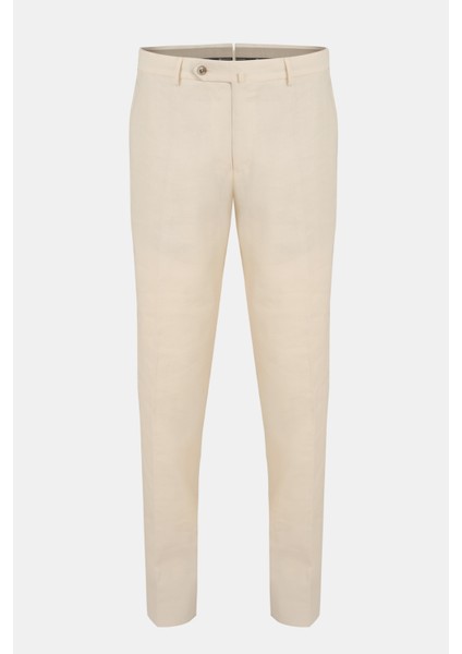 Erkek Krem Chino Pantolon