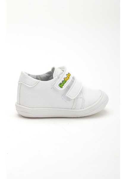 Şirinbebe Ortopedik Erkek Ilkadım Bebek Ayakkabı Beyaz Çift Cırtlı fiyatları