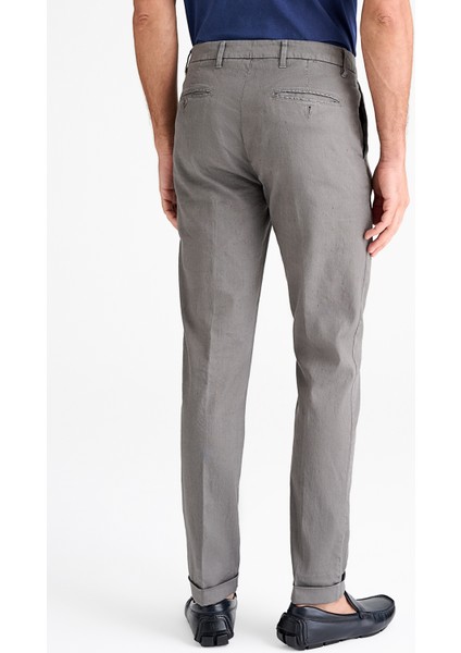 Erkek Gri Keten Chino Pantolon modelleri