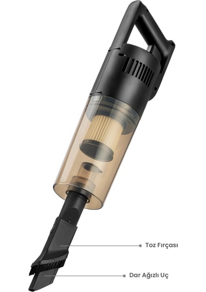 Dik Elektrikli Süpürge, 500W, Hepa Filtre, Toz Hazneli, Çelik Boru, Siyah modelleri