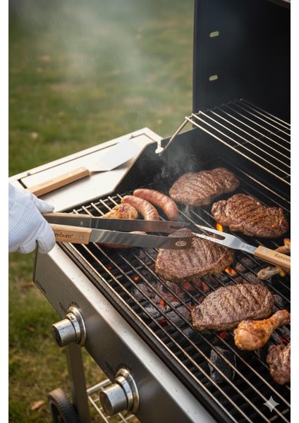 Arkansas - 3 Parça Barbekü Seti 33CM fiyatları