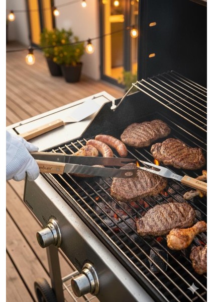 Arkansas - 3 Parça Barbekü Seti 33CM modelleri