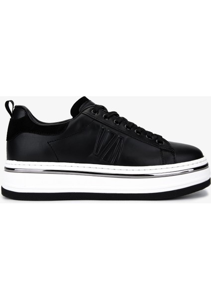 Erkek Hakiki Deri Siyah Sneakers & Spor Ayakkabı 381 21618 Erk Ayk Y25 Sıyah Mat