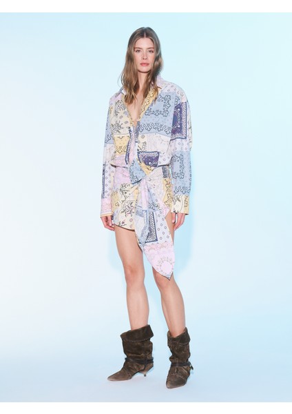 Studio SS6026 Grı-Cok Renklı Elbise fiyatları