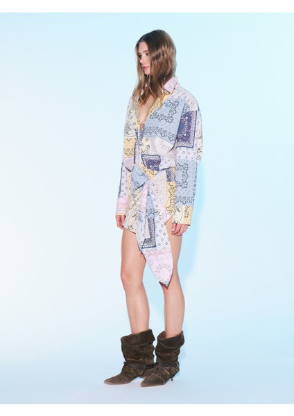 Studio SS6026 Grı-Cok Renklı Elbise modelleri