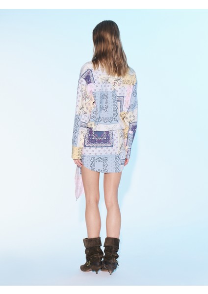 Studio SS6026 Grı-Cok Renklı Elbise indirimleri