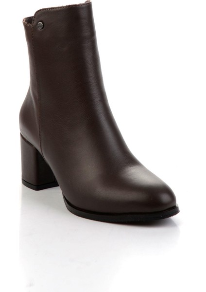 Kahve Hakiki Deri Kadın Bot & Bootie K02208020903 fiyatları