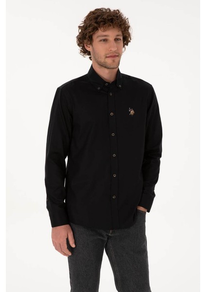 CEDCOLORREG025K Siyah Erkek Gömlek 2225643 modelleri