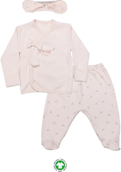 3lü Zıbın Takım Grow In Love 13102 Pembe Ekru