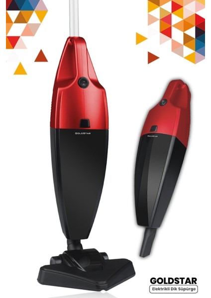 Iki Fonksiyonlu Dik ve Elde Kullanılabilen Elektrikli Süpürge, Siyah Renk Seçeneği