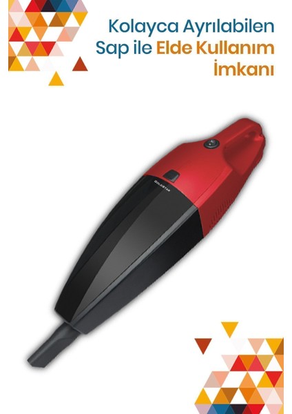 Iki Fonksiyonlu Dik ve Elde Kullanılabilen Elektrikli Süpürge, Siyah Renk Seçeneği fırsatları