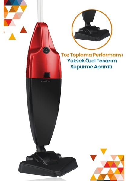 Iki Fonksiyonlu Dik ve Elde Kullanılabilen Elektrikli Süpürge, Siyah Renk Seçeneği indirimleri