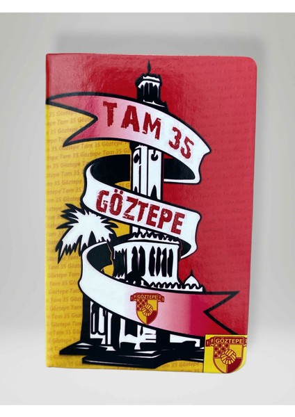 Göztepe Temalı Çizgili Defter 13 x 21 cm Yumuşak Kapaklı Lastikli