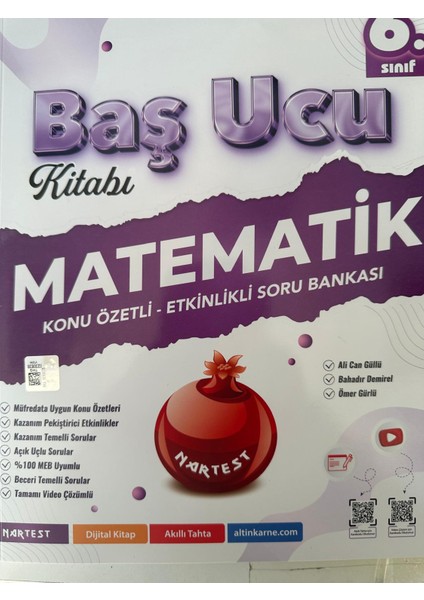 6. Sınıf Matematik Baş Ucu Kitabı Konu Özetli Etkinlikli Soru Bankası