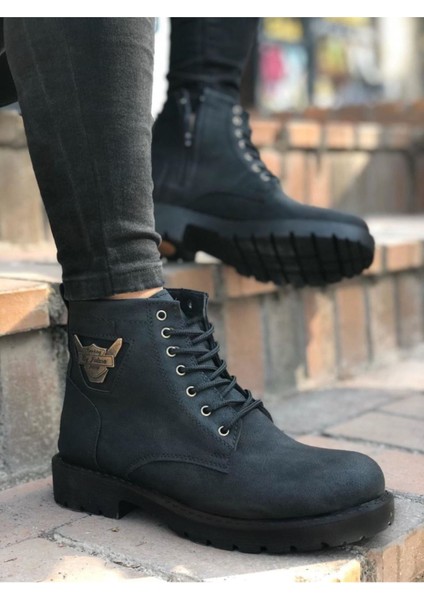 ET0080 Kartal Fermuarlı Siyah Erkek Klasik Spor Klasik Yarım Bilek Bot fiyatları