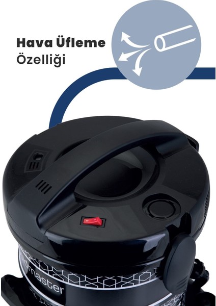 Güçlü 2200W 18L Islak Kuru Elektrikli Süpürge, Dayanıklı Metal Gövde modelleri
