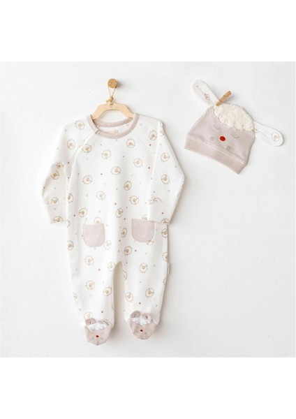 Bebek Tinny's Sheep Romper Şapka Tulum Set AC26154