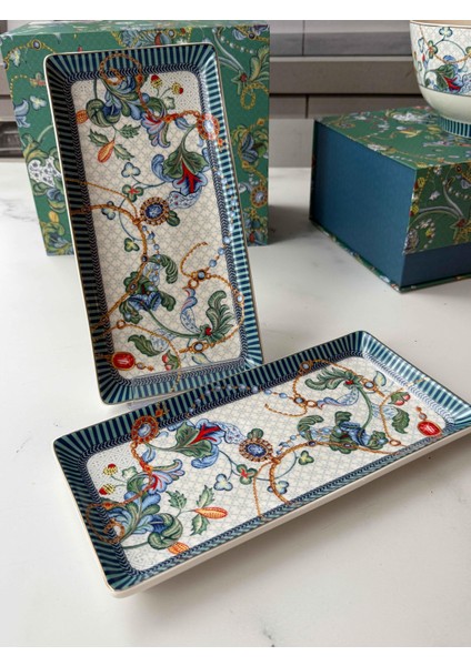 Azur Dikdörtgen Sunum Tabak 2'li Küçük