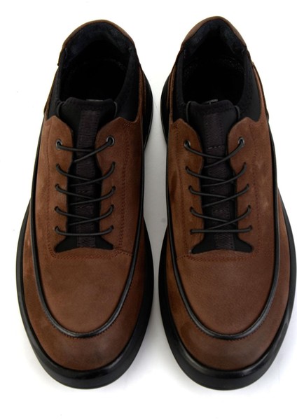 Kahve Hakiki Deri Erkek Casual Ayakkabı E01396198601 fırsatları