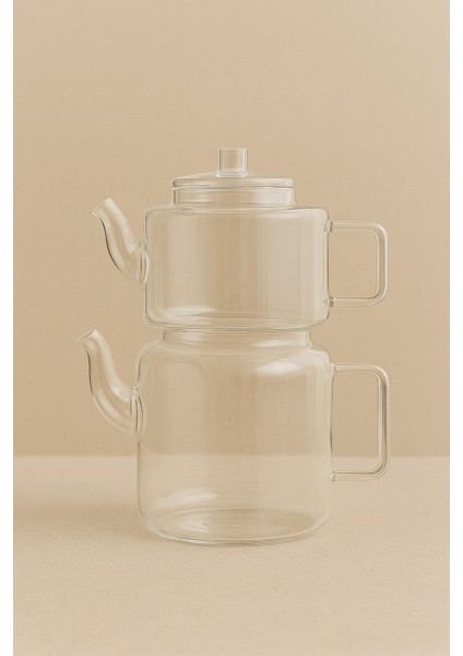 Bohem 1100 ml + 2000 ml Cam Süzgeçli Borosilikat Cam Demlik, Isıya Dayanıklı Cam Kapaklı, Çaydanlık fiyatları