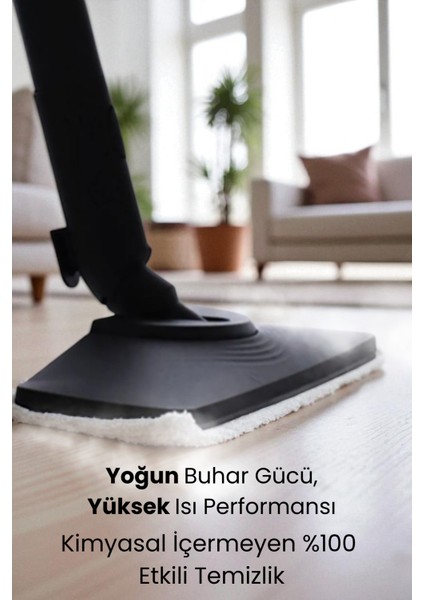 Çok Fonksiyonlu Buharlı Temizlik Makinesi Beyaz, Güçlü ve Pratik Temizlik Aracı