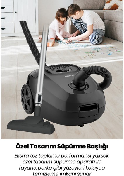 Hepa Filtreli, Hız Ayarlı, Geniş Toz Torbalı, Yıkanabilir Elektrikli Süpürge modelleri