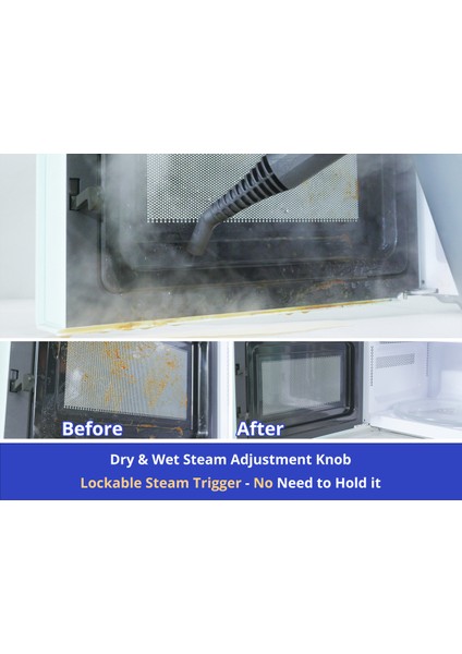 El Tipi Dijital Ekranlı Buharlı Temizleyici, Sürekli Su Doldurmalı, 10 Aparat, 400ML fiyatları