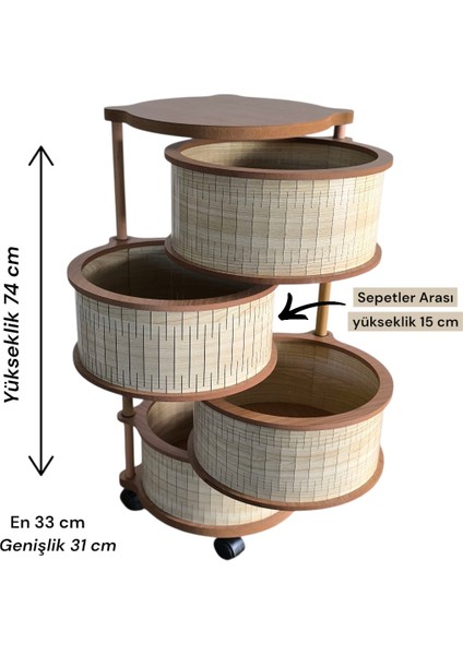 4 Katlı Ahşap Sebzelik Doğal Hasır Model Modern – Uv Baskılı, Dayanıklı ve Şık Tasarım modelleri