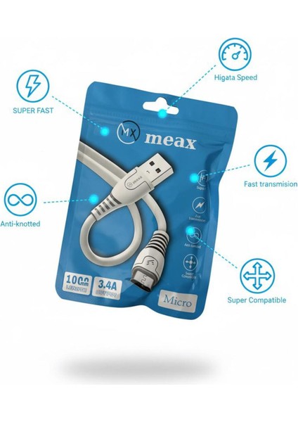 * 3.4A Output: Yüksek 3.4A USB Mikro Android