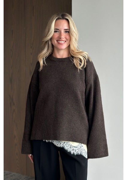 Kahverengi Bisiklet Yaka Kazak - 04621