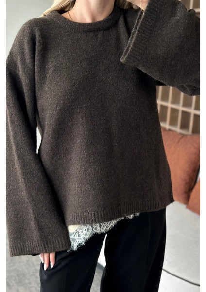 Kahverengi Bisiklet Yaka Kazak - 04621 modelleri