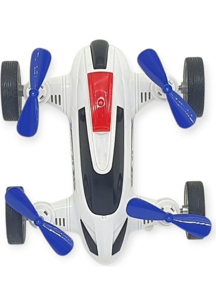 Sürtmeli Drone Araba Hareketli Pervane - Beyaz (Lisinya)
