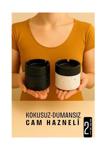 Bfs Cam Küllük - Desenli 2 Li Küllük Seti Kafe Küllüğü Restoran Küllüğü Masaüstü Küllük