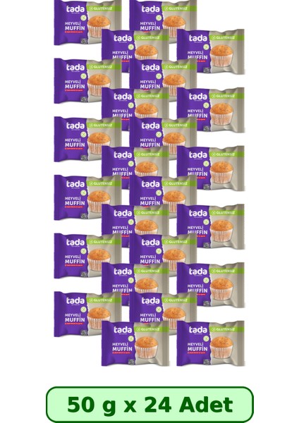 Glutensiz Meyveli Muffin 50 gr x 24 Adet