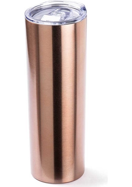 Pablo Paslanmaz Çelik Düz Termos 600ML Bronz
