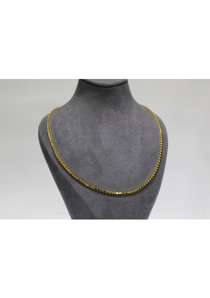 14 Ayar Altın Modern Pullu Zincir Modeli Kolye