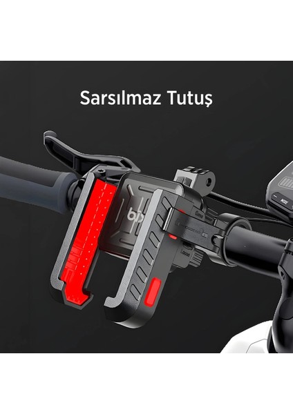 Bfs Gidon Bağlantılı 360° Derece Ayarlanabilir 3.5”-7.2” Uyumlu Motosiklet Bisiklet Telefon Tutucu indirimleri