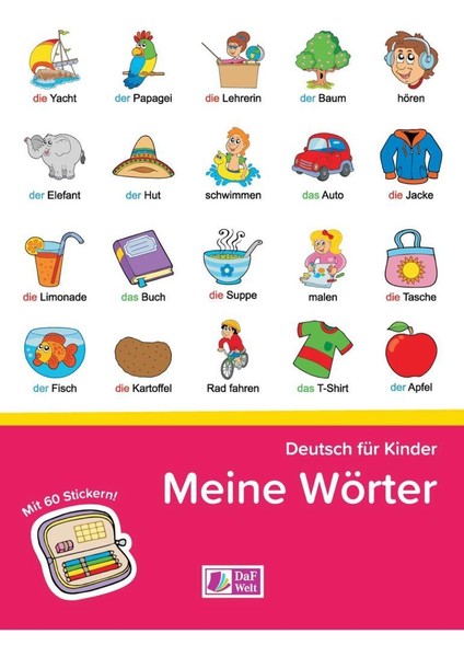 Deutsch Für Kinder Meine Wörter Mit 60 Stickern! Almanca Defteri