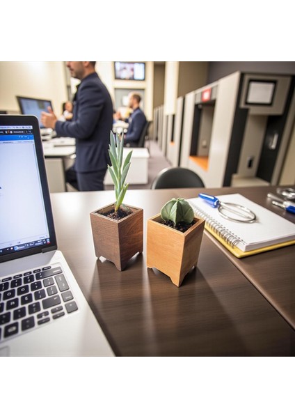 Ahşap Mini Saksılık, Masaüstü Saksılık, Saksı, Kaktüs Saksılık, 10X7X7CM fiyatları