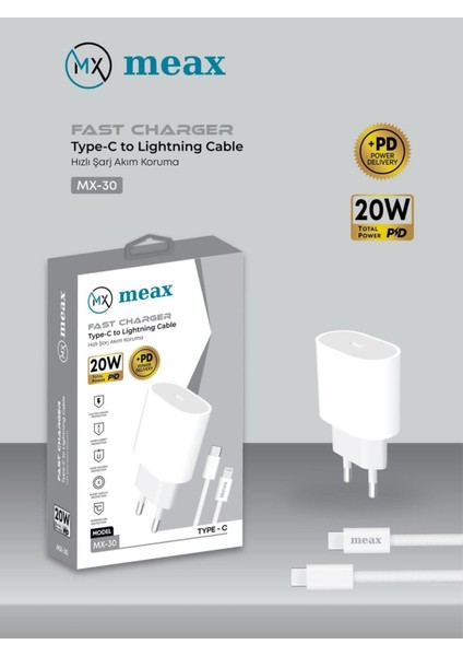 Type-C To Lightning Hızlı Şarj Adaptörü