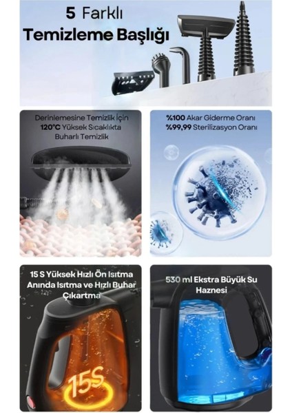 Güçlü ve Hızlı Buharlı Temizleme Makinesi, Kimyasalsız Hijyen Sağlar, Parlaklık Katar fırsatları