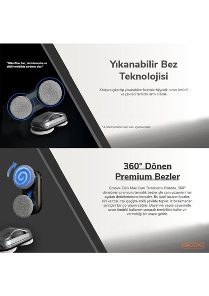 Akıllı Cam Temizleme Robotu, Yapay Zeka, Sessiz, Sensör Desteği