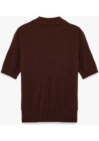 Regular Fit Kısa Kollu Dik Yaka Triko Kazak fiyatları