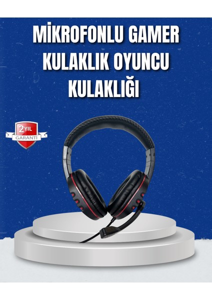 Msa-Shop Dalı Kablolu Oyun Kulaklığı – Yumuşak Pedli Mikrofonlu Model