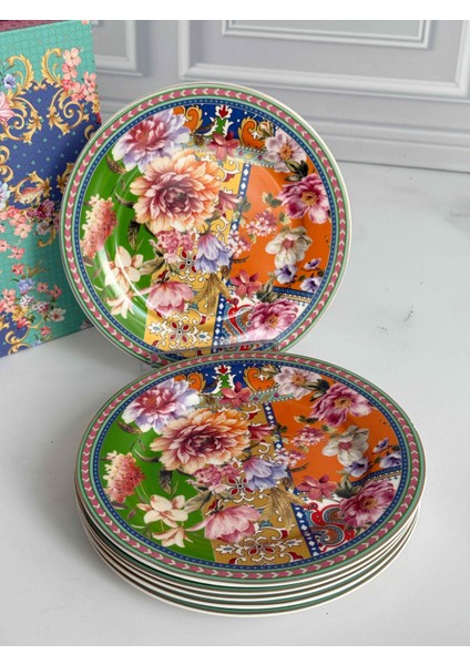 Floral Pasta Tabak 6'lı