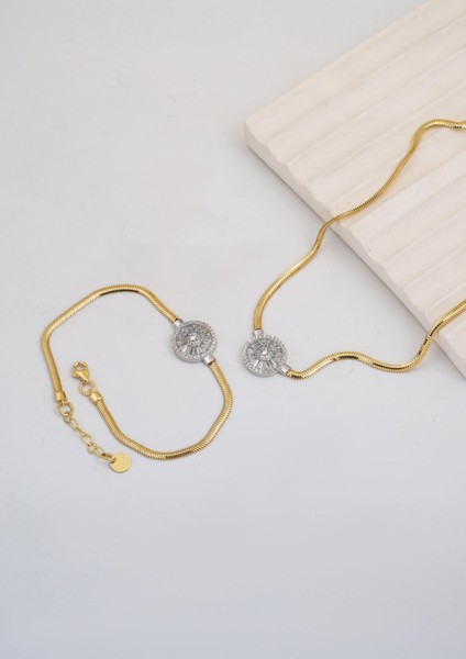 Balıksırtı Zincirli Baget Altın Set 14 Ayar fiyatları