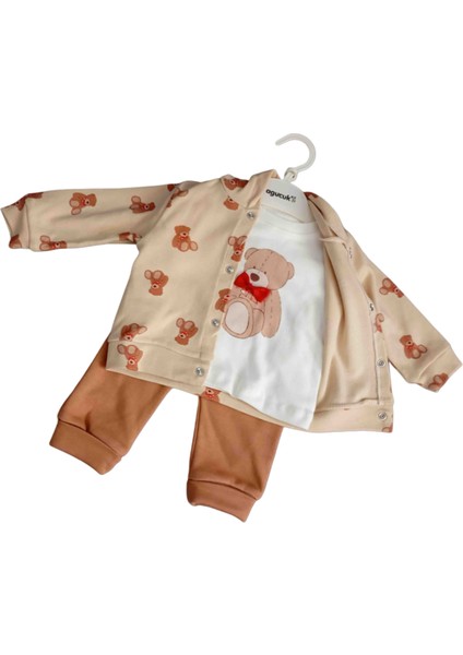 Erkek Çocuk Ayıcıklı Lüks 3'lü Takım fırsatları