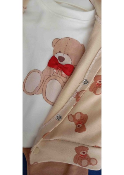 Erkek Çocuk Ayıcıklı Lüks 3'lü Takım indirimleri