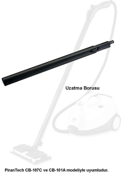 Siyah Buharlı Temizlik Makinası Yedek Uzatma Borusu CB-107C ve CB-101A